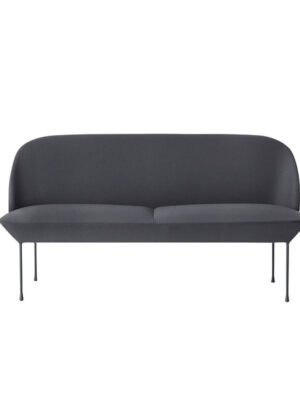 Black modern minimalist bench with slim metal legs - Stylish upholstered seating for living room, entryway or contemporary spaces