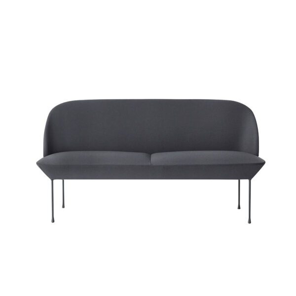 Black modern minimalist bench with slim metal legs - Stylish upholstered seating for living room, entryway or contemporary spaces