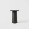 Black modern minimalist cylindrical side table - Stylish accent furniture for home interiors