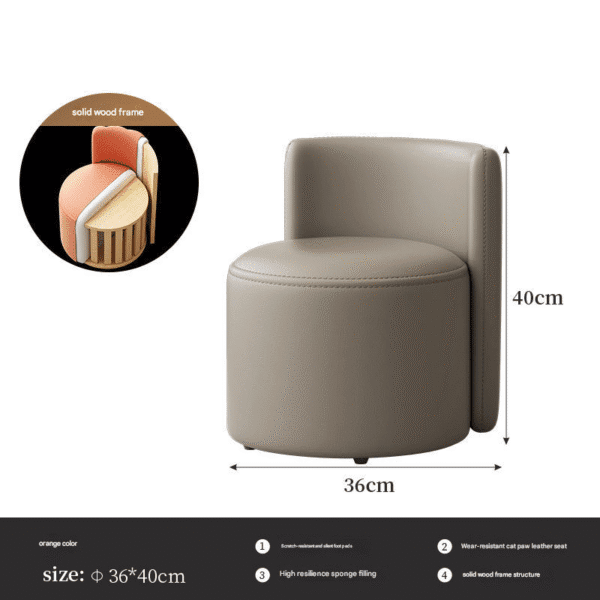 Dark gray modern curved upholstered accent chair (product display with texture detail) - Stylish single seating for living room & contemporary home decor