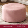 Pink Round Soft Cushion Stool - Home Leisure & Decor Seat