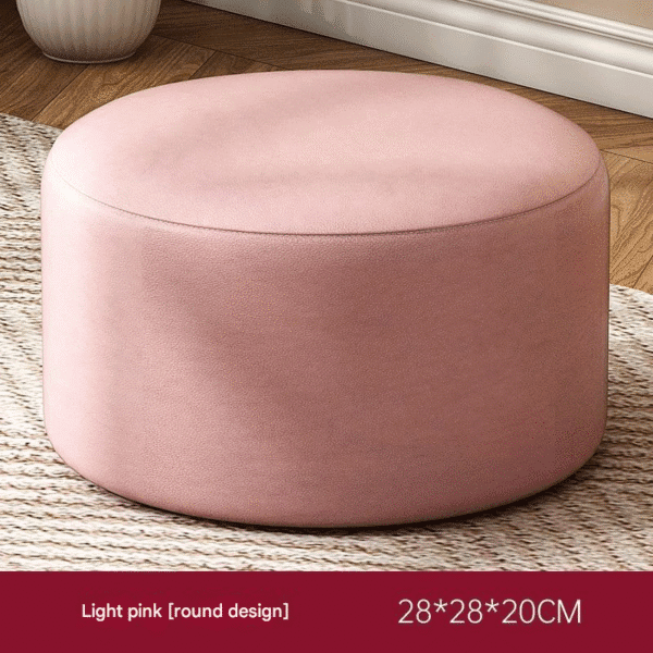 Pink Round Soft Cushion Stool - Home Leisure & Decor Seat