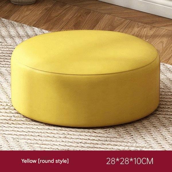 Yellow Round Soft Cushion Stool - Home Leisure & Decor Seat