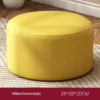 Yellow Round Soft Cushion Stool - Home Leisure & Decor Seat