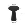 Black cylindrical side table (black color option) - modern minimalist accent furniture for home interiors