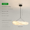 Wabi-Sabi Style Silk Chandelier 120cm - 48W LED Pendant Light (White & Black) with 150cm Adjustable Suspension