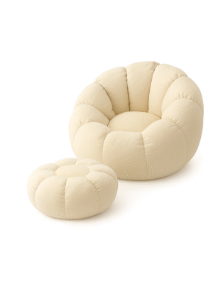 Cozy round bean bag lounge chair for relaxing