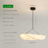 Wabi-Sabi Silk Chandelier 60cm - 3-Color Dimmable 24W LED Pendant Light (White & Black) with 150cm Adjustable Suspension