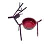Red iron deer tealight candle holder for Christmas and home decoration