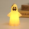 LED Ghost Night Light Keychain LED ghost night light keychain with warm yellow glow for Halloween decor