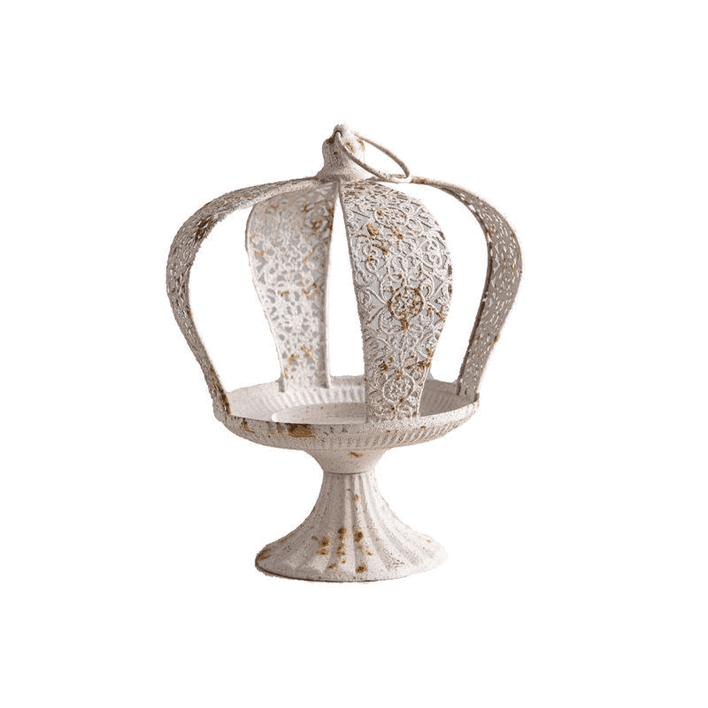 Vintage French Crown Candle Holder – Shabby Chic Metal Candlestick ...