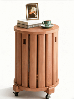 Modern Solid Wood Foldable Stool – Space-Saving Chinese Style Side Table