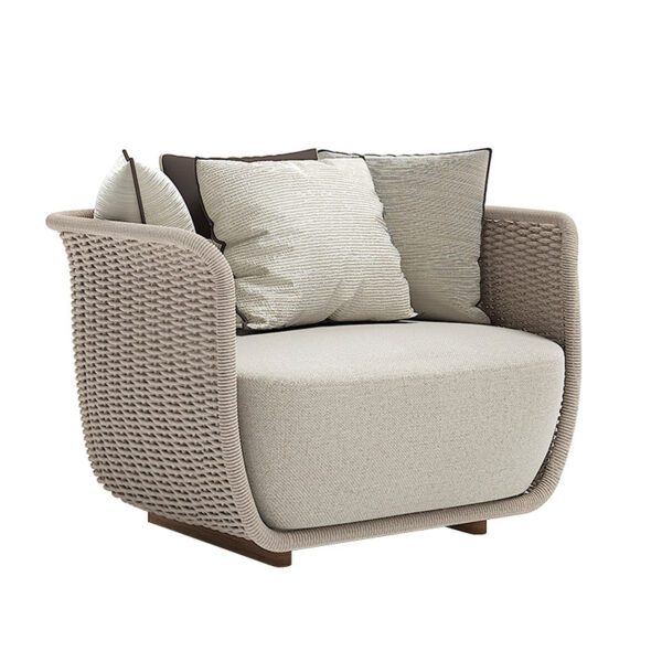 Single Leisure Armchair with Cushion - Modern Home Relaxation Furniture
