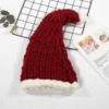 Red Knitted Santa Hat - Festive Holiday Decor Accessory