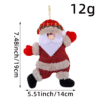 G1-19 Red Christmas Elderly Figure Decorative Ornament (With Size: 5.1inch/14cm & Weight: 12g Specifications)