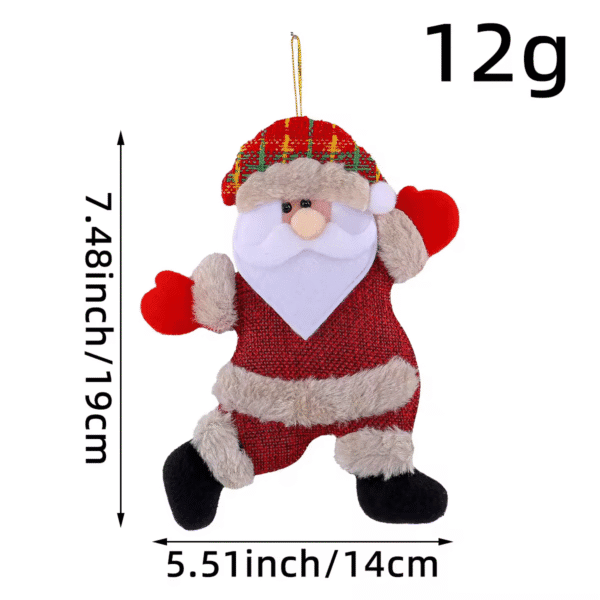 G1-19 Red Christmas Elderly Figure Decorative Ornament (With Size: 5.1inch/14cm & Weight: 12g Specifications)