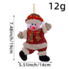 G1-20 Red Christmas Snowman Decorative Ornament (With Size: 5.1inch/14cm & Weight: 12g Specifications)