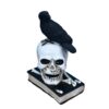 Gothic-style Decorative Ornament (Skull, Book & Crow Combination)