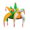 Colorful Multi-Legged Decorative Ornament (Green, Orange, Yellow & Red Accents)