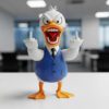 Vibrant Cartoon Duck Decor Figurine - Playful Office & Desktop Ornament
