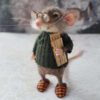 Charming Anthropomorphic Mouse Decor Figurine - Stylish Desktop & Shelf Ornament
