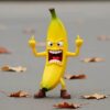 Whimsical Anthropomorphic Banana Decor Figurine - Playful Desktop Ornament