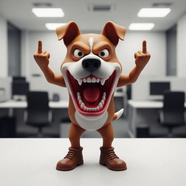 Lively Cartoon Dog Decor Figurine - Playful Office & Desktop Ornament