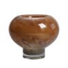 Brown Textured Decorative Vase/Ornament (Smooth Curved Shape)