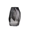 Transparent Geometric-Textured Decorative Vase