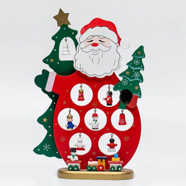 Santa Claus-themed Christmas Festive Decorative Piece (with Tree & Snowflake Details)