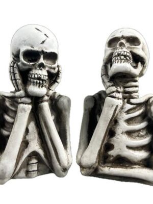 Two Skeleton Figurines - Halloween-themed Desktop Decorative Ornament