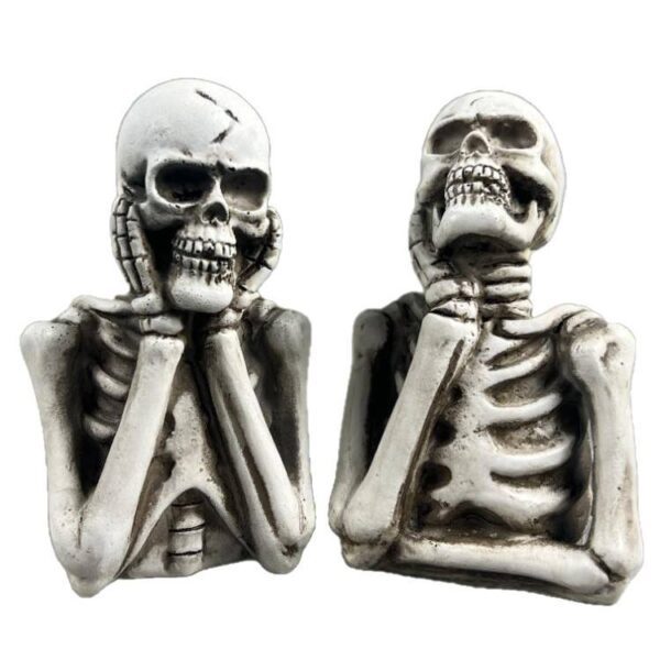 Two Skeleton Figurines - Halloween-themed Desktop Decorative Ornament