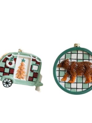 Dual Decorative Emblem-style Ornaments (with Pattern Designs)