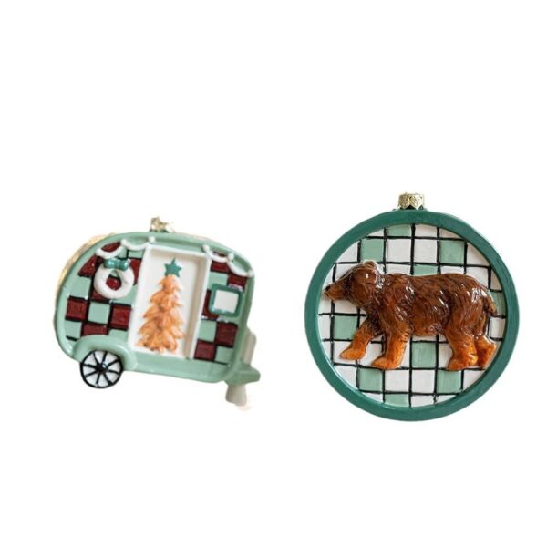 Dual Decorative Emblem-style Ornaments (with Pattern Designs)