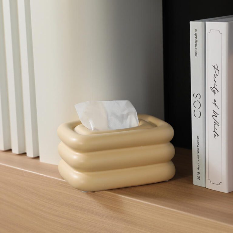Light-colored Stacked-shaped Minimalist Home Decor Figurine (with Book Background)