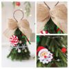 Christmas-themed Decorative Ornament (with Candy Cane & Bow) + Christmas Tree Decoration Display
