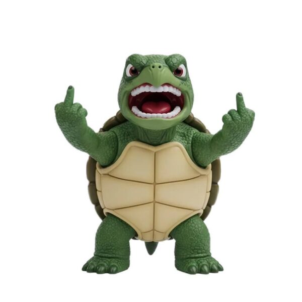 Playful Cartoon Turtle Decor Figurine - Whimsical Desktop & Living Room Ornament