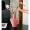 Pastel Pink Decorative Vase With Floral Arrangement (Home Tabletop Decor Scene)