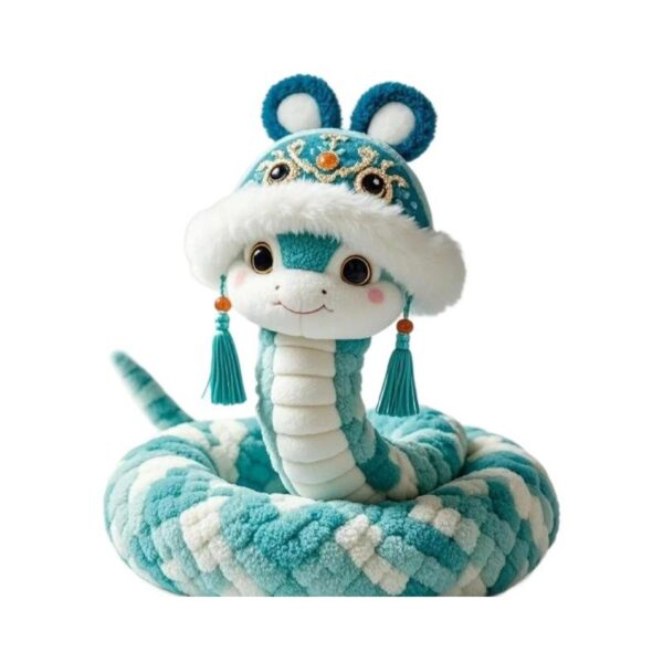 Cute Chinese Zodiac Snake Decor Figurine - Festive Home & Desktop Ornament