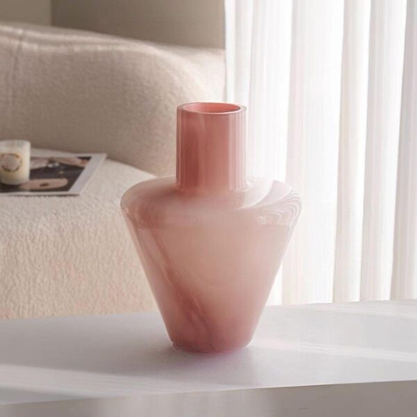 Pastel Pink Minimalist Decorative Vase (Interior Decor Style)