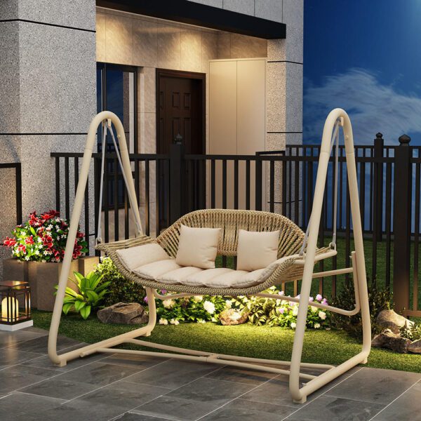 Modern Outdoor Swing Decor - Stylish Patio Leisure Seating Ornament