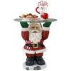 Santa Claus Figurine Decorative Ornament (Dressed in Red Outfit, Holding Tray With Decorative Elements)