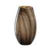 Modern Creative Stone Pattern Glass Vase Ornament – Gradient Brown Black Decorative Flower Vase