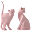 Pink Cat Shape Home Decor Ornament – Minimalist Line Style Cute Desktop Decoration