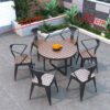 Outdoor Round Table and Chair Set - Patio Leisure Gathering Furniture
