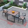 Compact Outdoor Table and Chair Set with Dimension Label - Patio Small Leisure Furniture