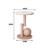 Modern Minimalist Light Pink Small Side Table – Round Top Compact Sofa Side Table