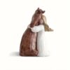 Warm Girl Holding Horse Shape Decorative Ornament – Ceramic/Resin Cute Figurine