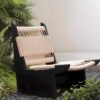 Woven Material Modern Bench (Indoor/Outdoor Casual Seating Piece)