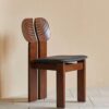 Modern Minimalist Wooden Design Leisure Chair – Dark Seat Living Room Chair
